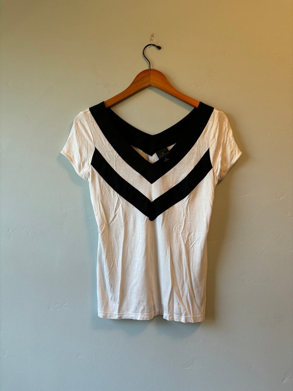 Worthington White with Black Accent Blouse